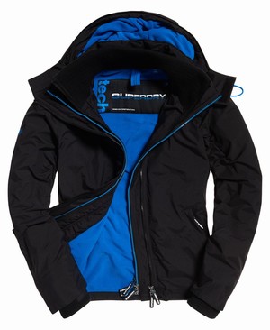 Superdry Pop Cipzár Hooded Arctic SD-Windcheater Férfi Kabát Fekete | ZKVLC6753